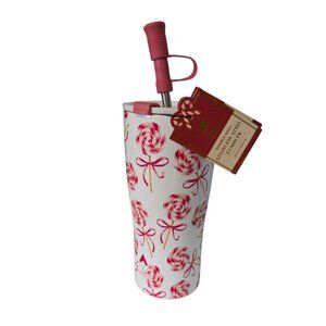 NWT Wellness Peppermint Double Walled Stainless Steel Tumbler 20 ounce